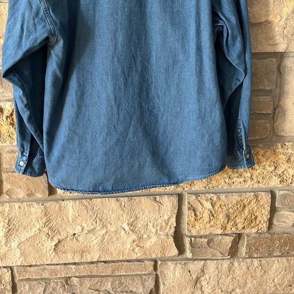 Vintage Maggie & Max Cottagecore Denim Button Down Shirt Size Medium - Picture 10 of 12